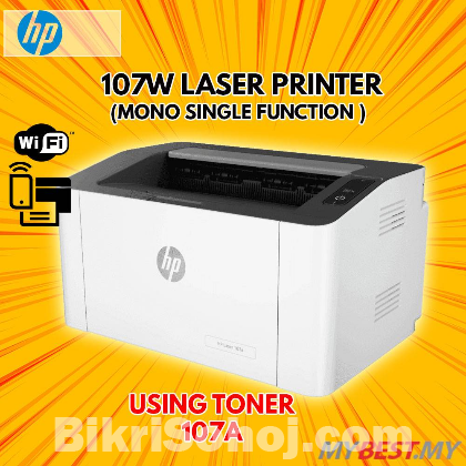 HP 107W Black & White Single Function Laser Printer